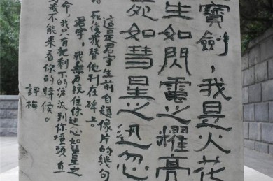 石萍梅在高君宇墓上的题词的简单介绍